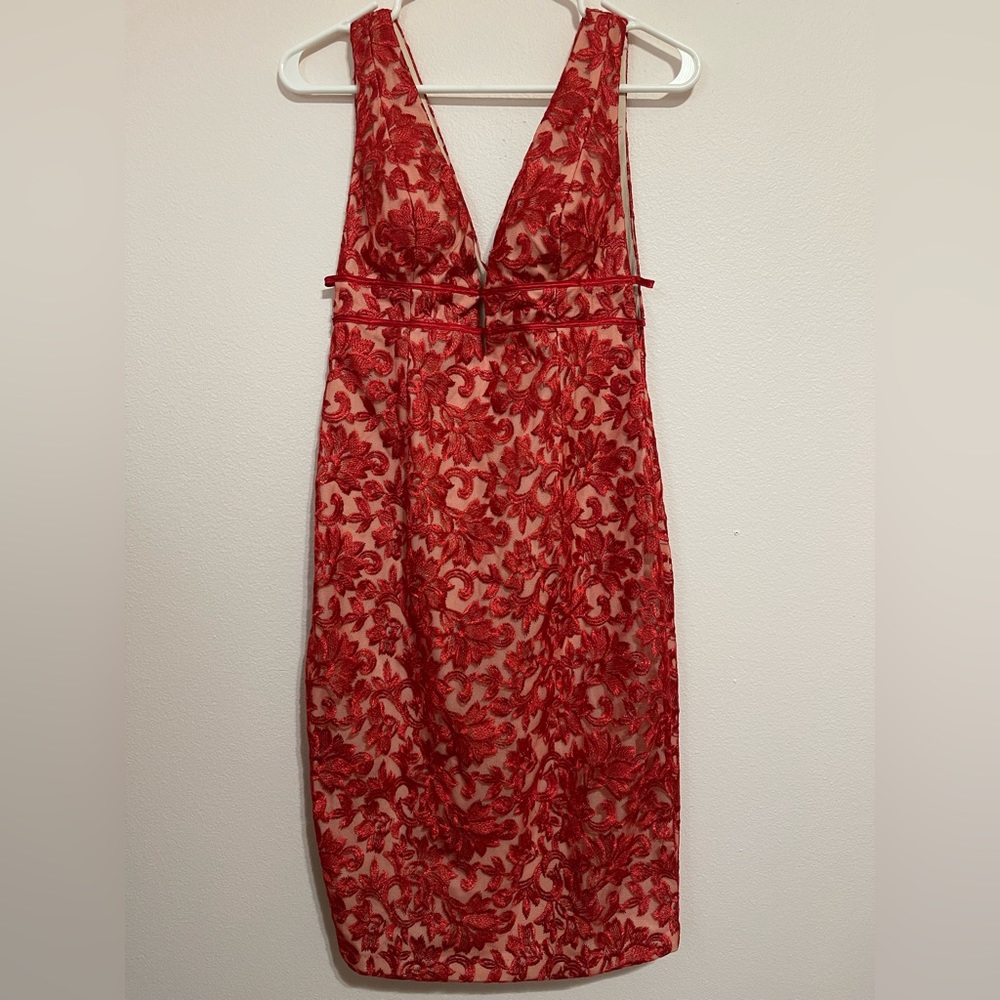 Gianni Bini Red Lace Bodycon Dress